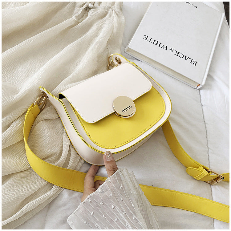 Crossbody fashion texture saddle bag