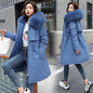 MOLAN Winter Jacket New Women Parka Clothes Long Coat Wool Liner Hooded Jacket Fur Collar Thick Warm Snow Wear Padded Parka