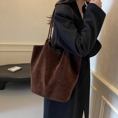 Retro Bags Women's Large Capacity Autumn Simplicity Work Commuter Shoulder Underarm Bag