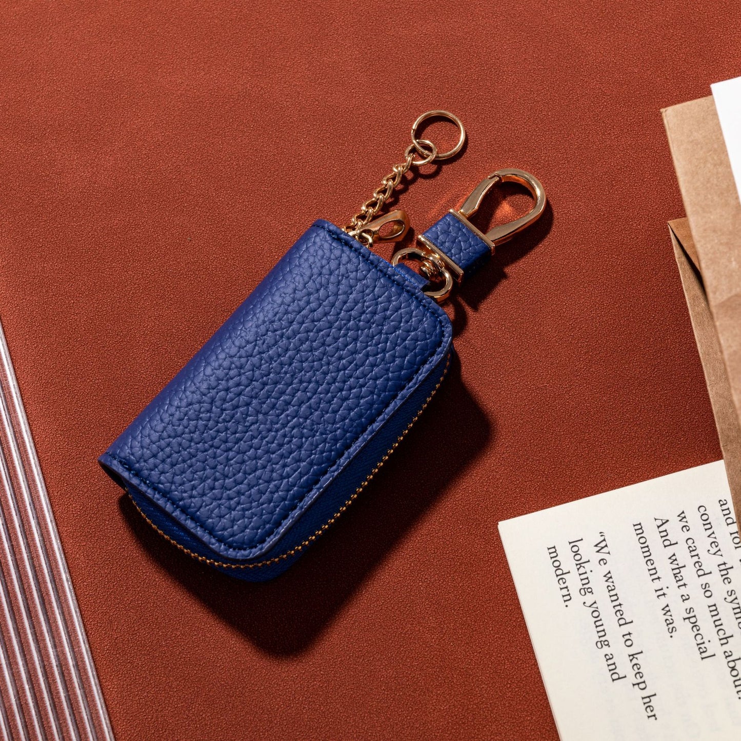 Fashion Litchi Pattern Car Key Case