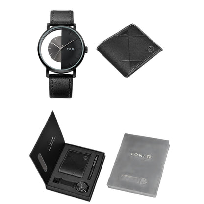 Men's Business Wallet Quartz Watch Set