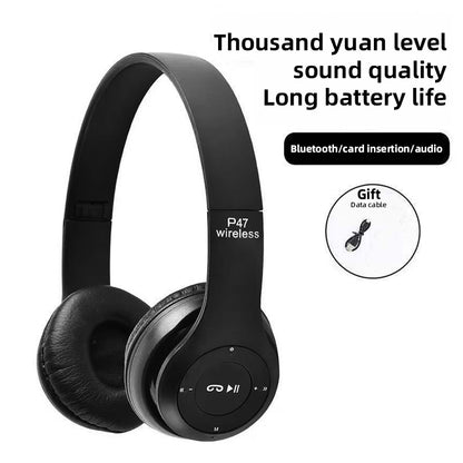 Stereo P47 Headset 5.0 Bluetooth Headset Folding Series Wireless Sports Game Headset for iPhone XiaoMi