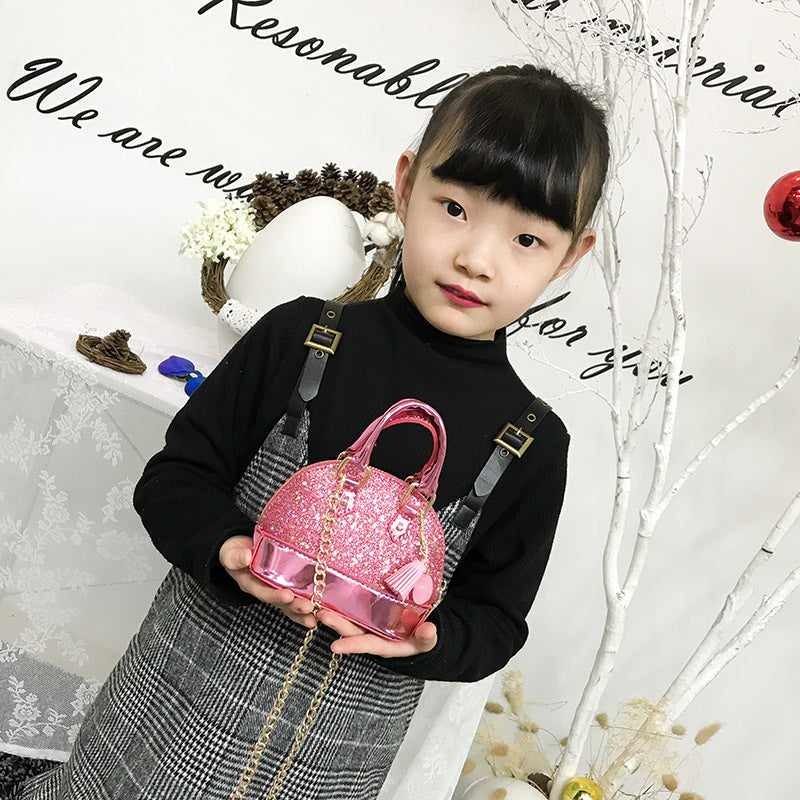 Mini Cute Shell Shoulder Bag Kids All-Match Key Coin Purse Cartoon Lovely Messenger Bag little girls present