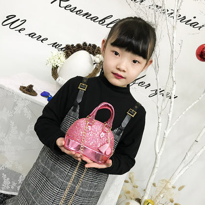 Mini Cute Shell Shoulder Bag Kids All-Match Key Coin Purse Cartoon Lovely Messenger Bag little girls present