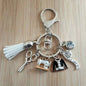 Sewing Machine Clothes Ruler Scissors Tassel Tailor Commemorative Key Chain Bag Ornaments