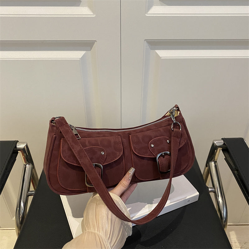 Suede Bag For Women With Large Capacity