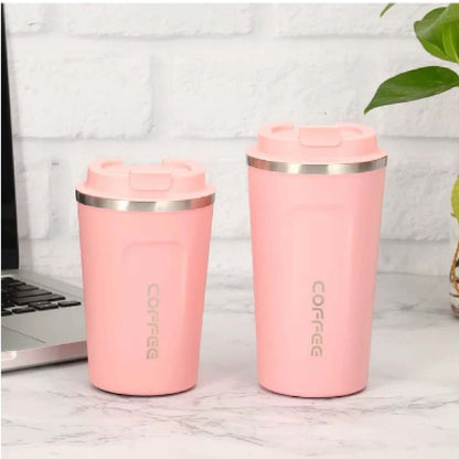 Stainless Steel Double-Layer Coffee Insulation Cup Simple With Portable Cup Creative Outdoor Leisure Car Cup 380ml 510ml