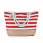 Striped Beach Bag Casual Large Capacity Women Shoulder Bags