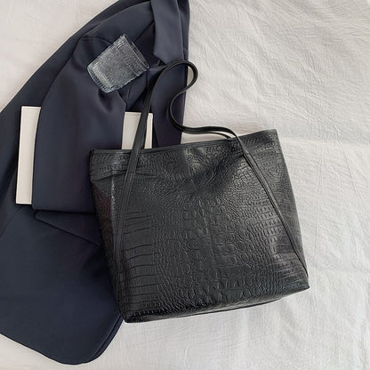 Retro Handheld Underarm Tote Bag Large Capacity Women