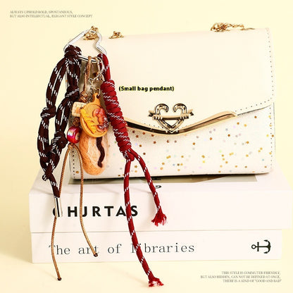 Felt Bread Keychain Accessories Schoolbag Pendant Small Jewelry