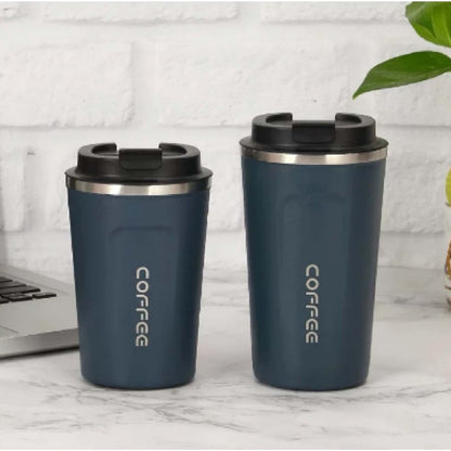 Stainless Steel Double-Layer Coffee Insulation Cup Simple With Portable Cup Creative Outdoor Leisure Car Cup 380ml 510ml