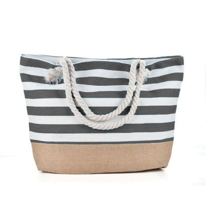 Striped Beach Bag Casual Large Capacity Women Shoulder Bags
