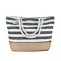 Striped Beach Bag Casual Large Capacity Women Shoulder Bags
