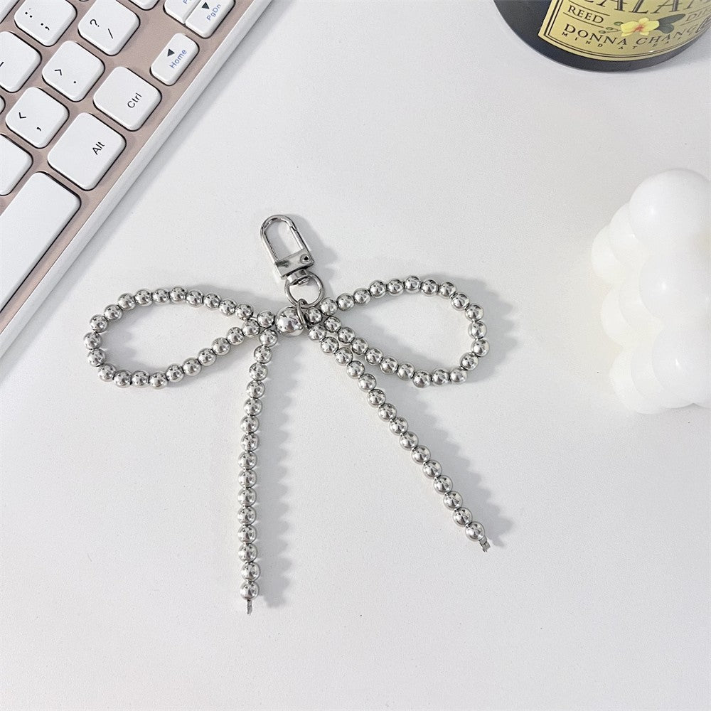 Ins Style Pearl Cute Bow Pearl Bag Pendant