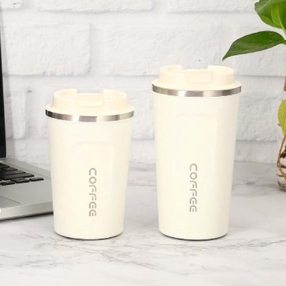 Stainless Steel Double-Layer Coffee Insulation Cup Simple With Portable Cup Creative Outdoor Leisure Car Cup 380ml 510ml