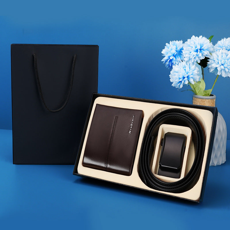 Fashion Men's Belt Wallet Combo Set