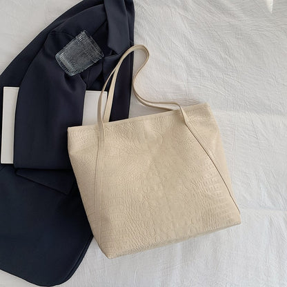 Retro Handheld Underarm Tote Bag Large Capacity Women