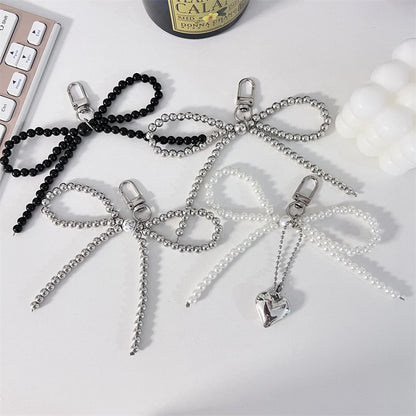 Ins Style Pearl Cute Bow Pearl Bag Pendant