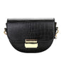 Fashion textured one-shoulder saddle bag