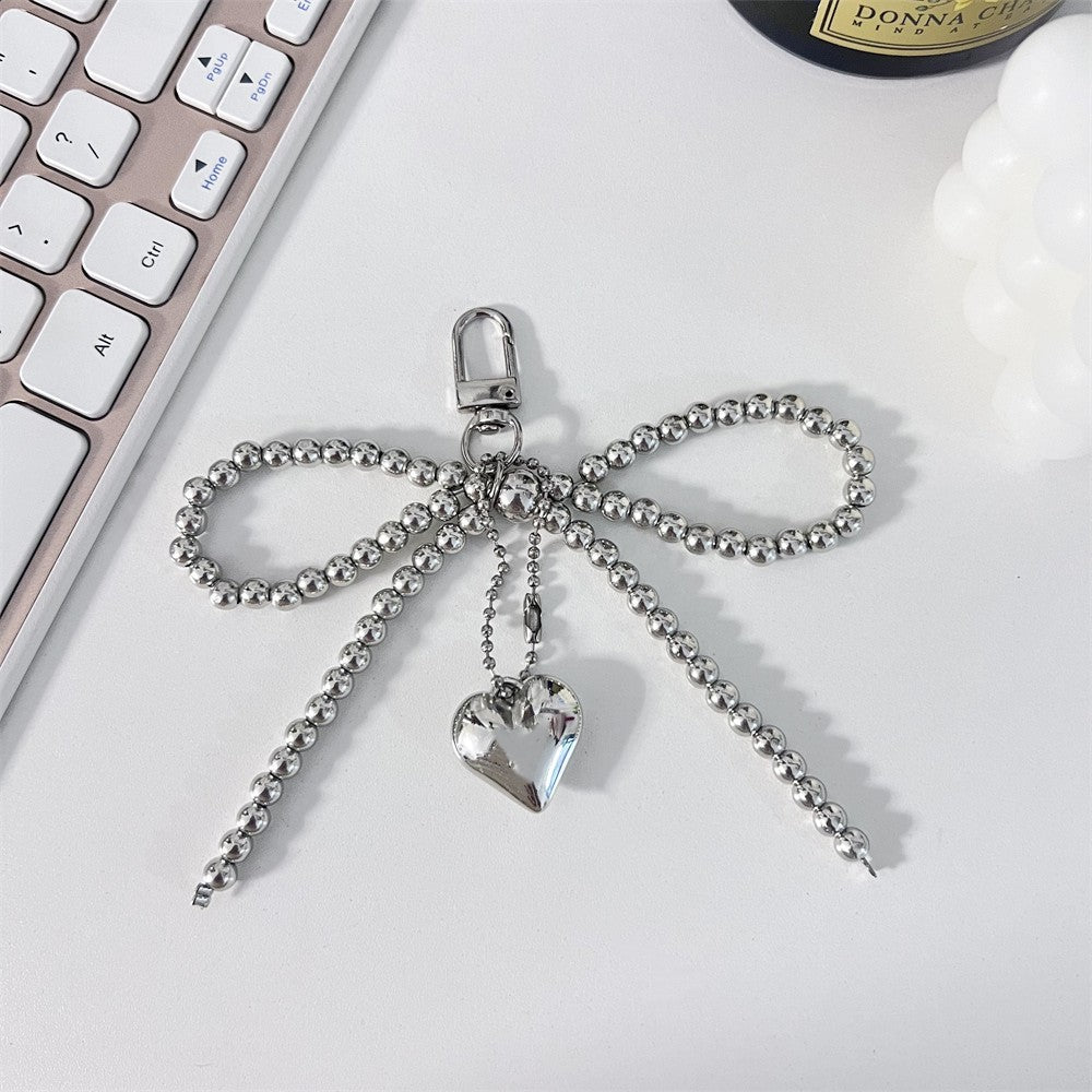 Ins Style Pearl Cute Bow Pearl Bag Pendant