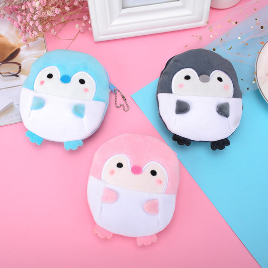 Penguin Plush Coin Purse Data Cable Pack