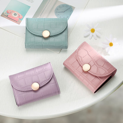 Cowhide Compact Multi-functional Small Wallet