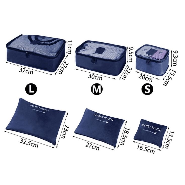 6 Pcs Travel Luggage Storage Bags, Versatile Lightweight Storage Pouch, Dustproof Duffle Bag