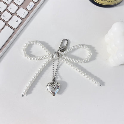 Ins Style Pearl Cute Bow Pearl Bag Pendant