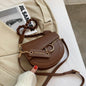 Fashion Retro Shoulder Bag Semicircle Saddle Bag Female Messenger Bag