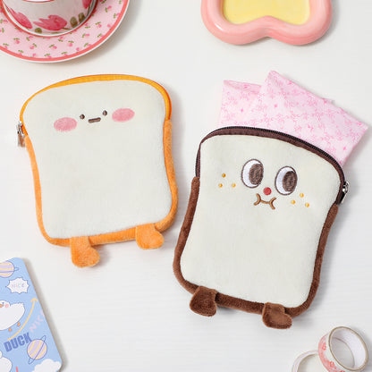 Korean Cartoon Toast Plush Zero Wallet