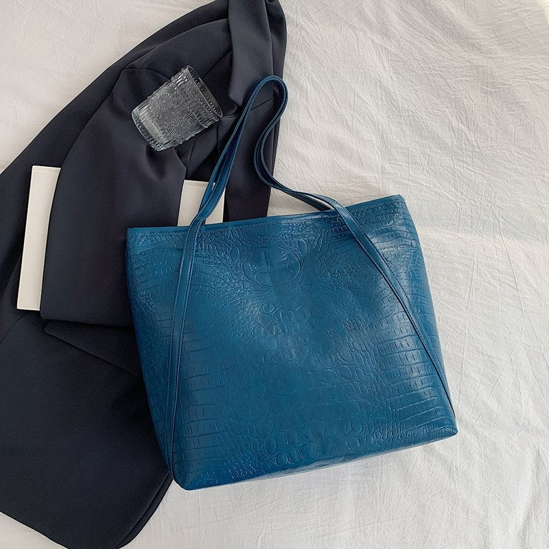 Retro Handheld Underarm Tote Bag Large Capacity Women