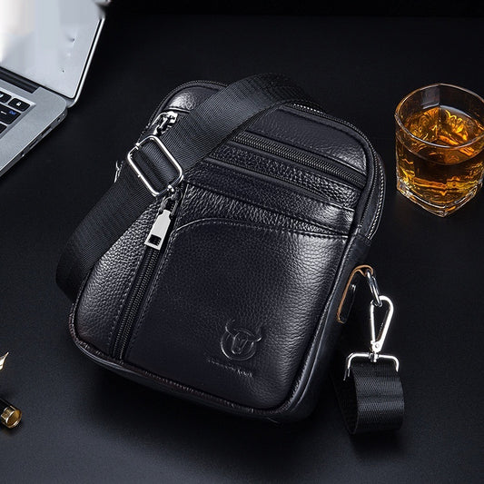 Men's Leather Business Casual Shoulder Messenger Bag