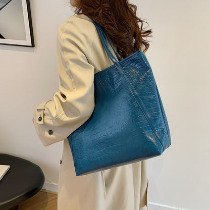 Retro Handheld Underarm Tote Bag Large Capacity Women