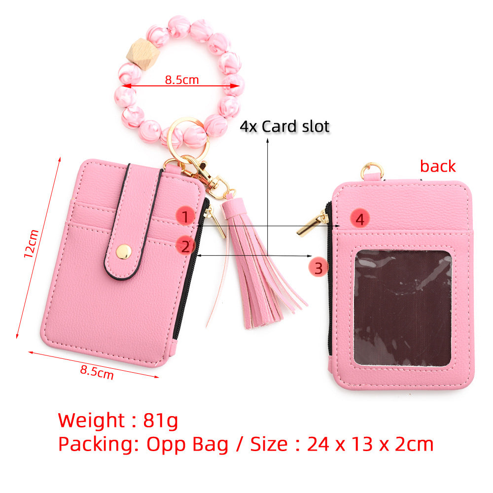 European And American Document Package Folded Card Holder Silica Gel Bracelet
