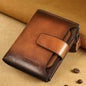Men's Leather Wallet Multi-function Anti-theft Zipper Coin Purse
