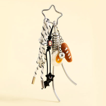 Felt Bread Keychain Accessories Schoolbag Pendant Small Jewelry