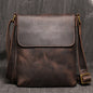 Fashion Simple Messenger Bag Genuine Leather Men