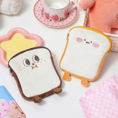 Korean Cartoon Toast Plush Zero Wallet