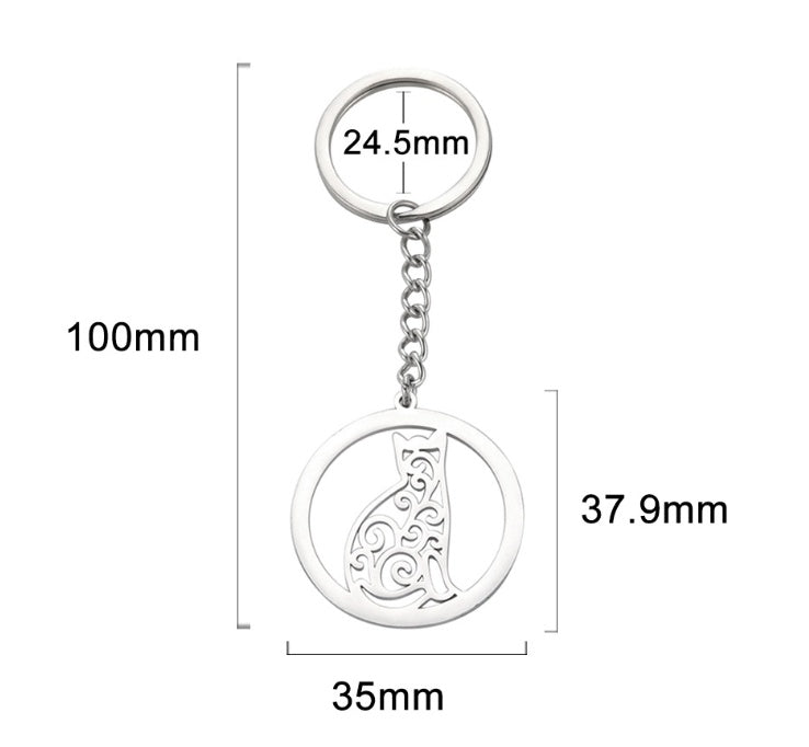 Men's And Women's Stainless Steel Key Chain