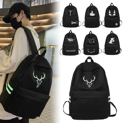 Luminous Backpack Men's High-grade Early The Campus Of Middle School
